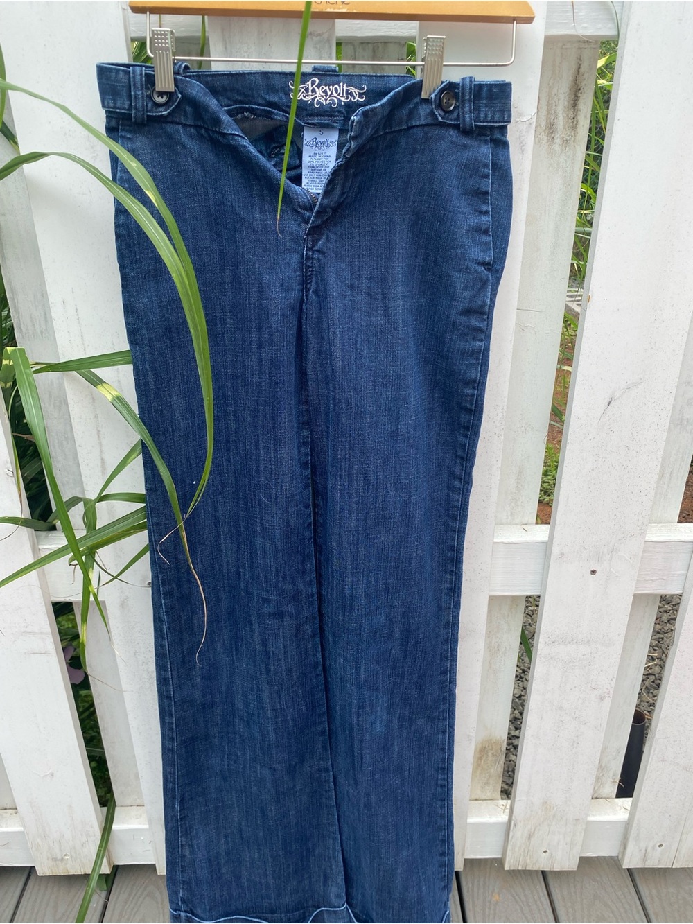 Revo Wide Leg Jeans in Dark Blue